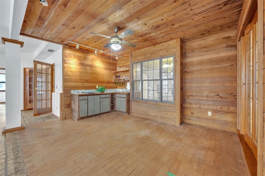 Empty room, Interior, Kitchen, Wooden Ceilings, Wood Texture Flooring, Wooden Walls