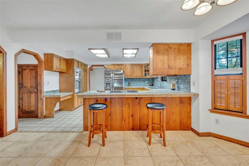 Interior, Kitchen, Stainless Steel Appliances, Tile Countertops