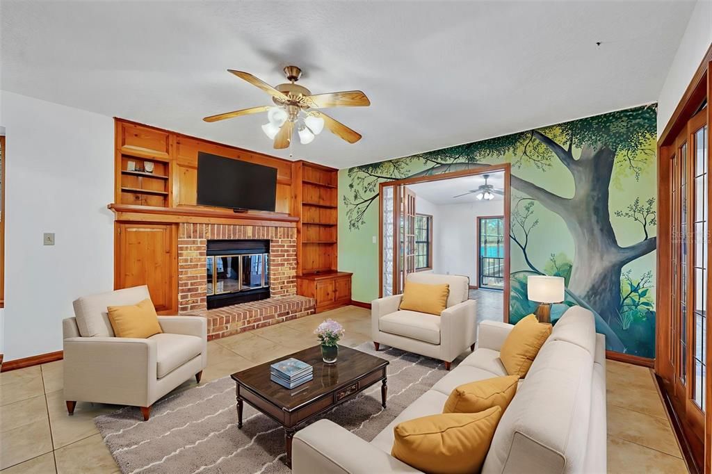 Fireplace, Interior, Living room