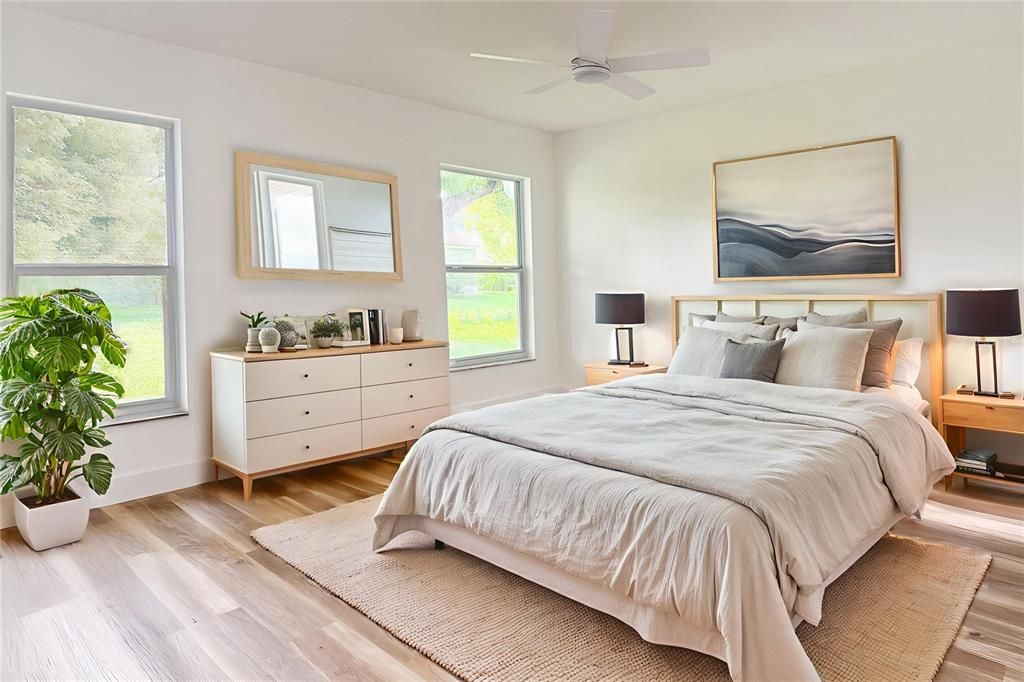 Bedroom, Interior, Wood Texture Flooring