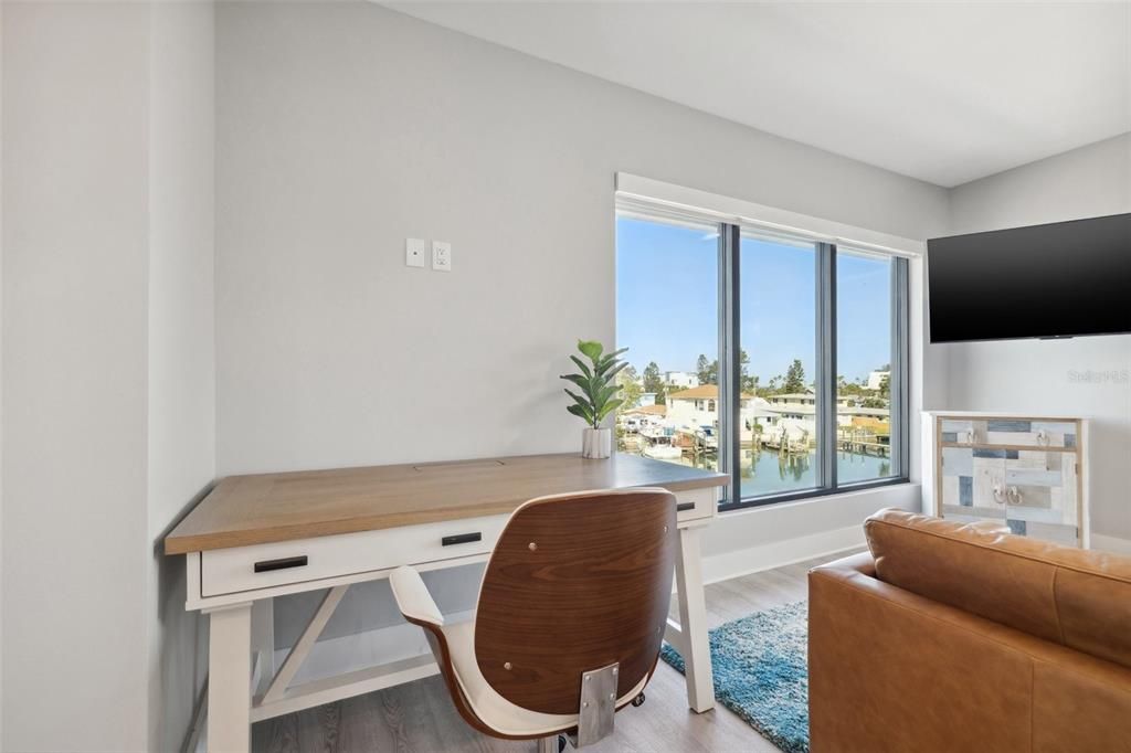 Home Office, Interior, Water, Wood Texture Flooring