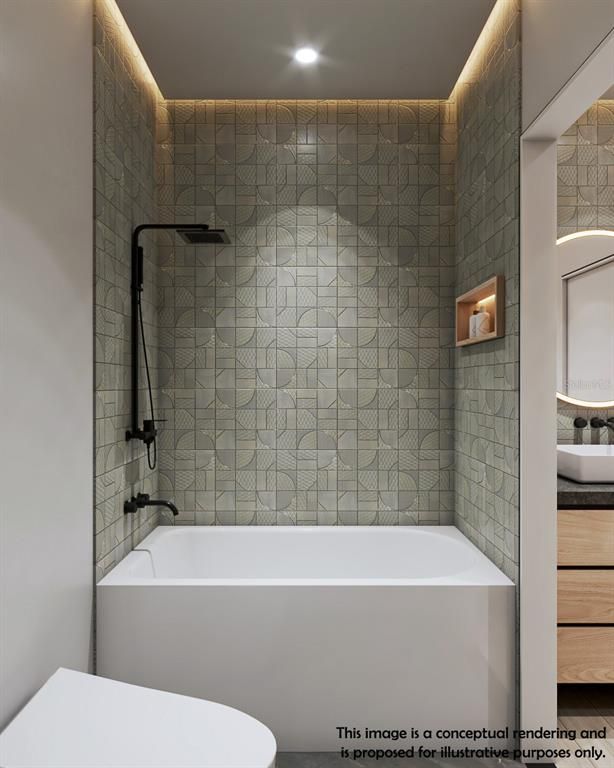 Bathroom, Interior, Recessed Lighting