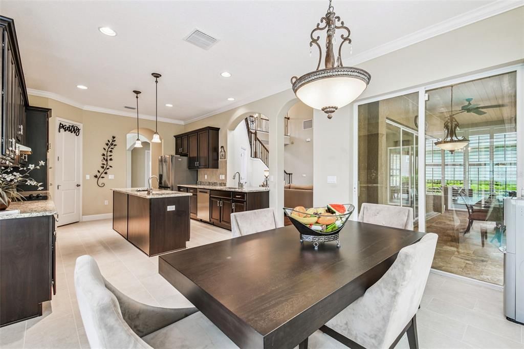 Dining room, Interior, Kitchen, Pendant Lights, Recessed Lighting