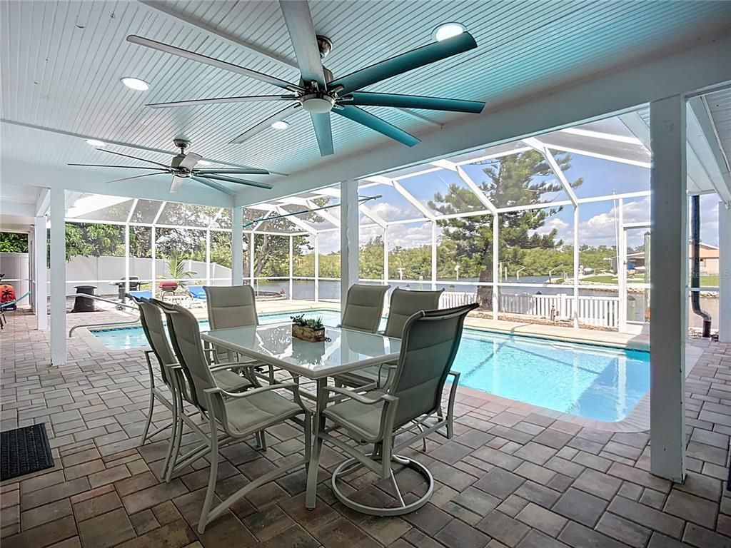 Dining room, Glass Ceilings, Interior, Pool, Recessed Lighting, Sun Room