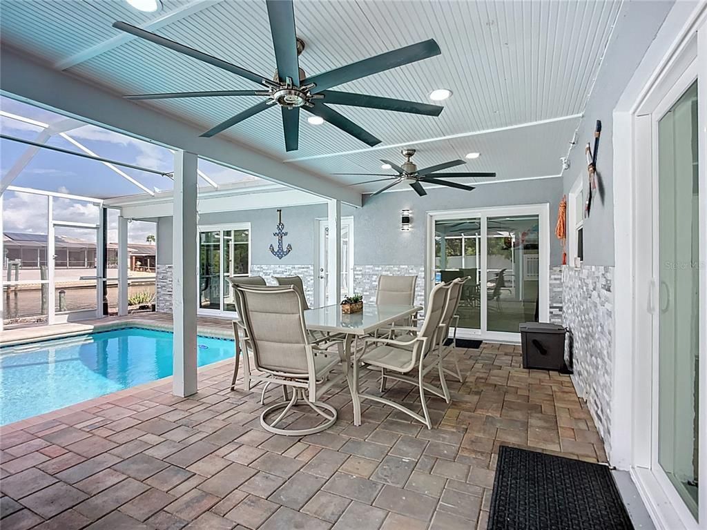Dining room, Glass Ceilings, Interior, Pool, Recessed Lighting, Sun Room