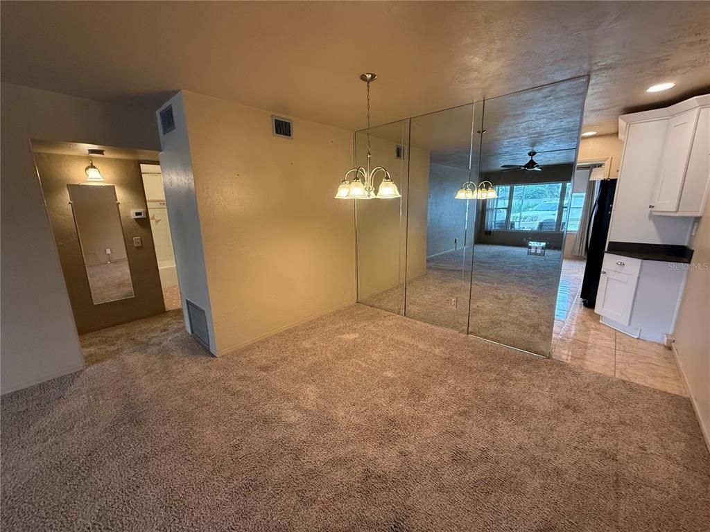 Empty room, Interior, Kitchen, Pendant Lights, Recessed Lighting