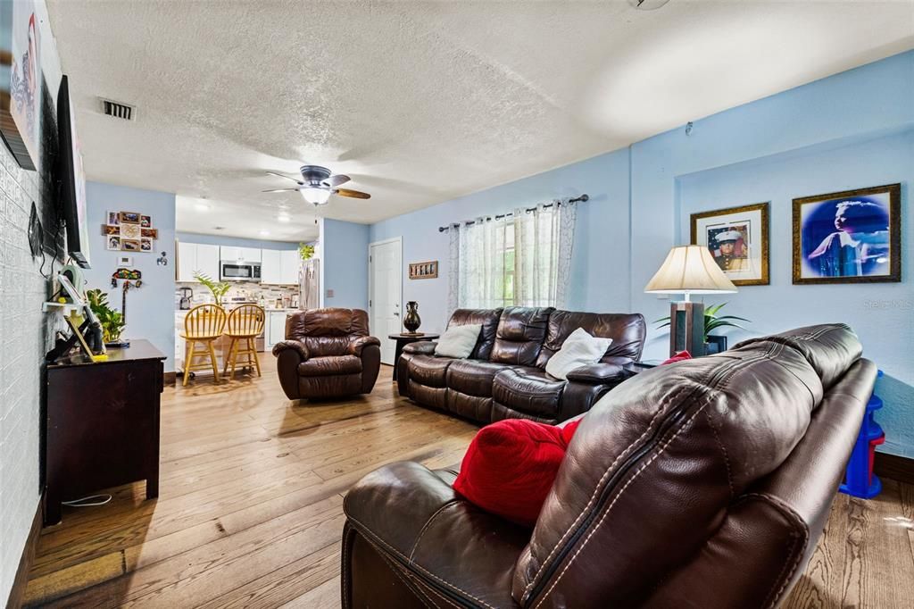 Dining room, Interior, Kitchen, Living room, Wood Texture Flooring