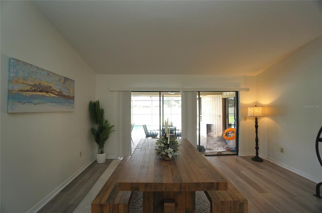 Dining room, Interior, Wood Texture Flooring