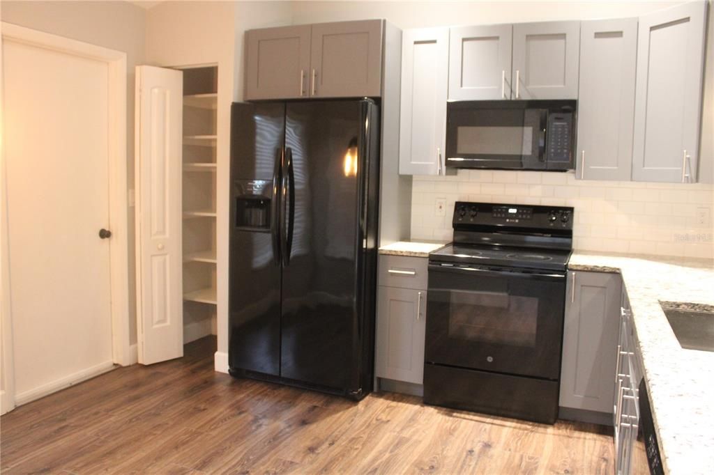 Interior, Kitchen, Wood Texture Flooring