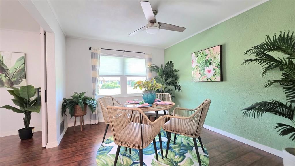 Dining room, Interior, Wood Texture Flooring