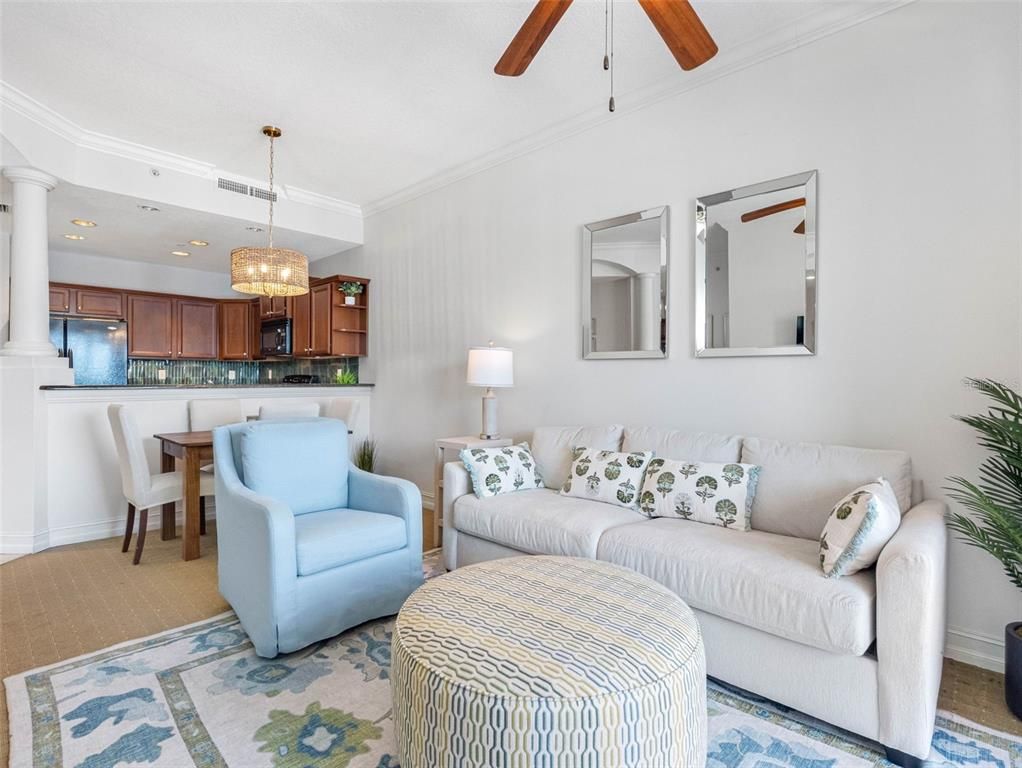 Chandelier, Dining room, Interior, Kitchen, Living room, Recessed Lighting