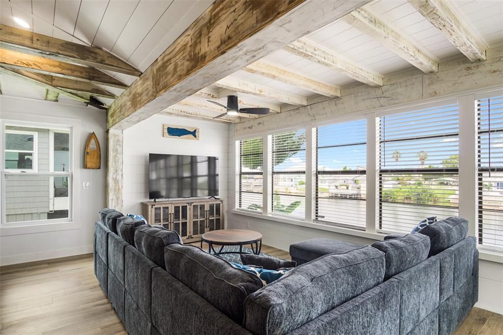 Interior, Living room, Wooden Beams, Wood Texture Flooring