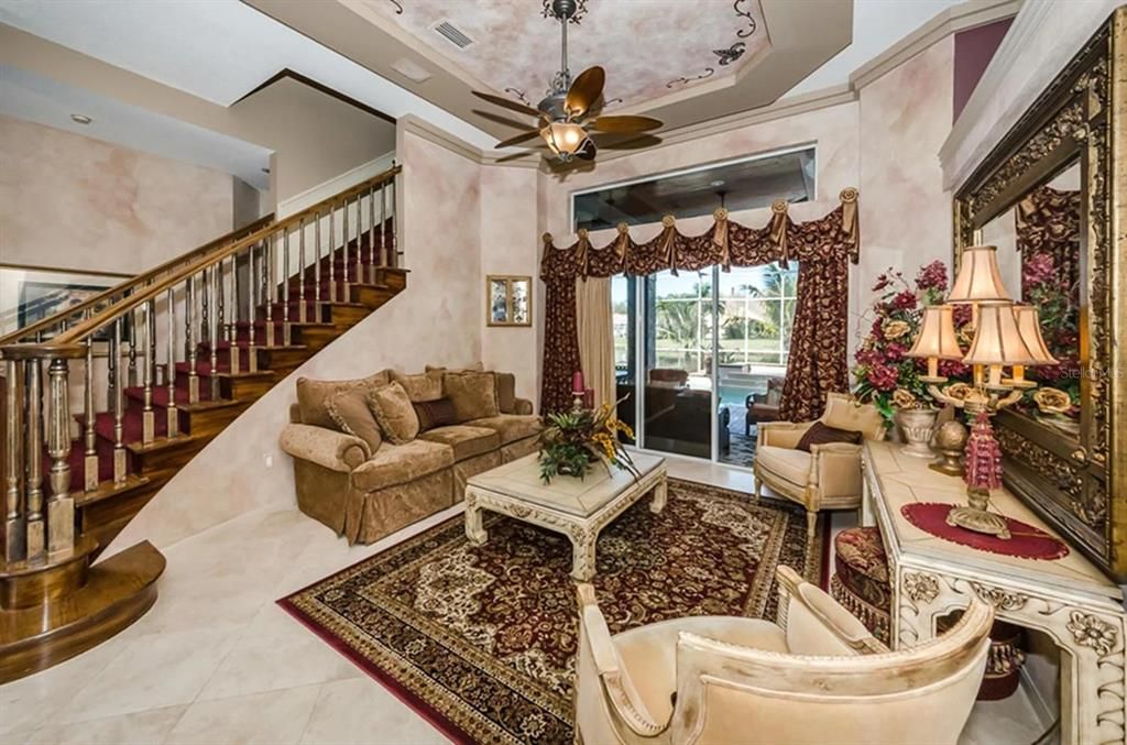 Interior, Living room, Recessed Lighting