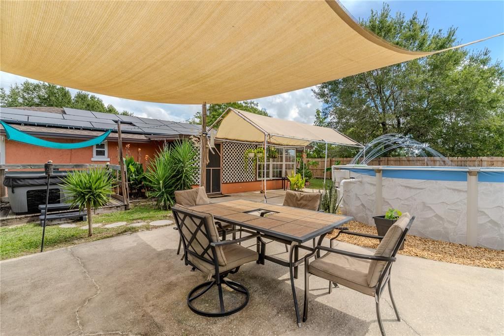 Exterior, Pool, Solar Panels