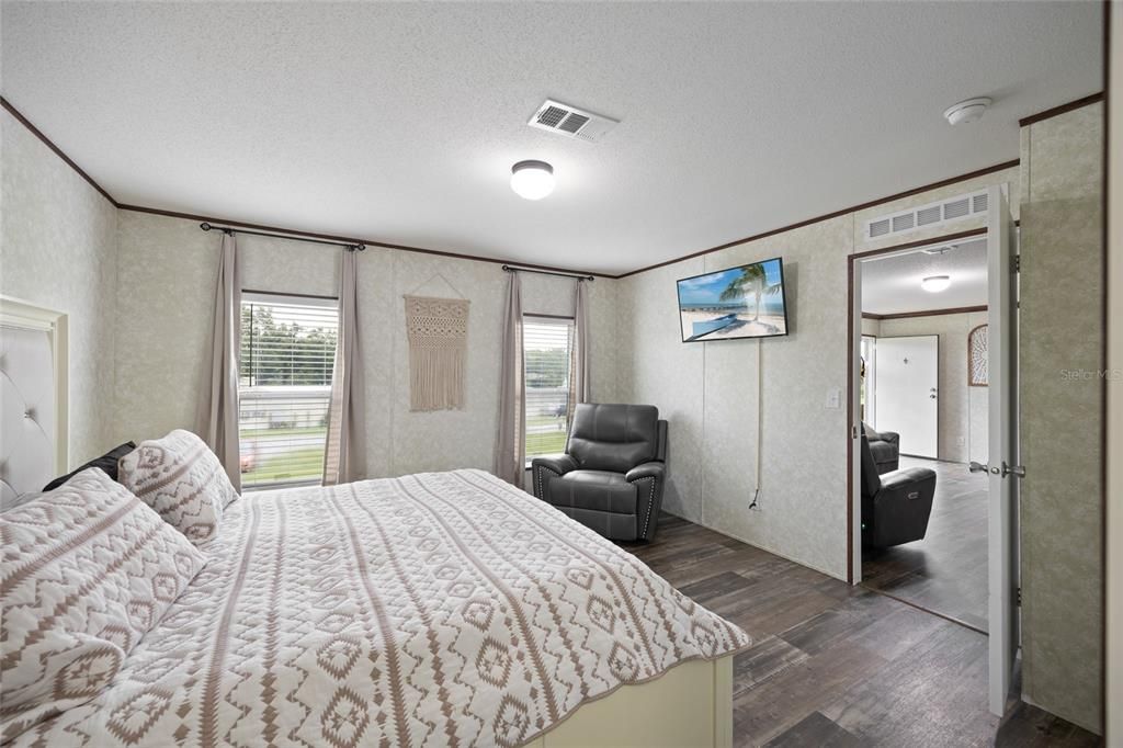 Bedroom, Interior, Wood Texture Flooring