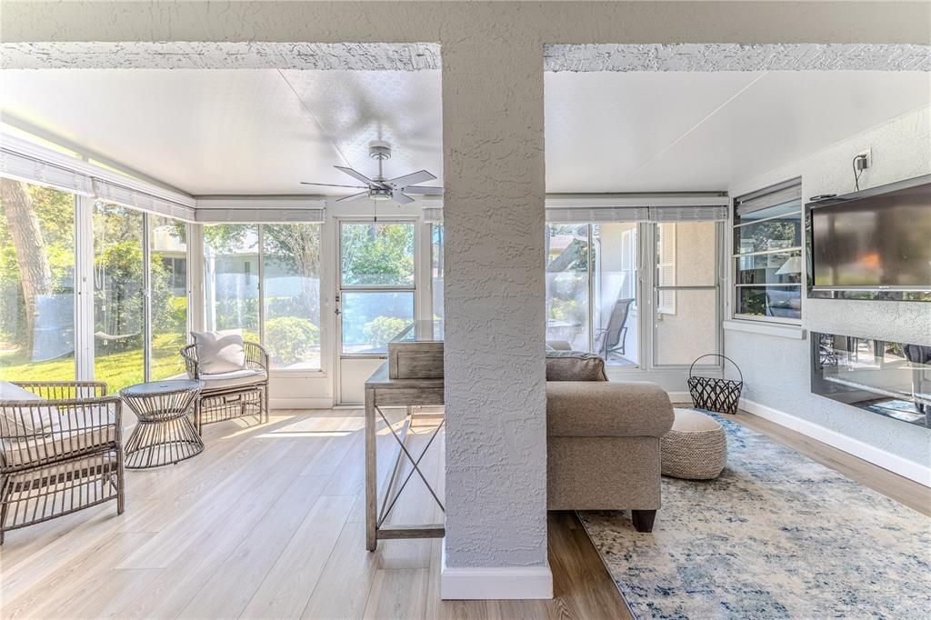 Interior, Sun Room, Wood Texture Flooring