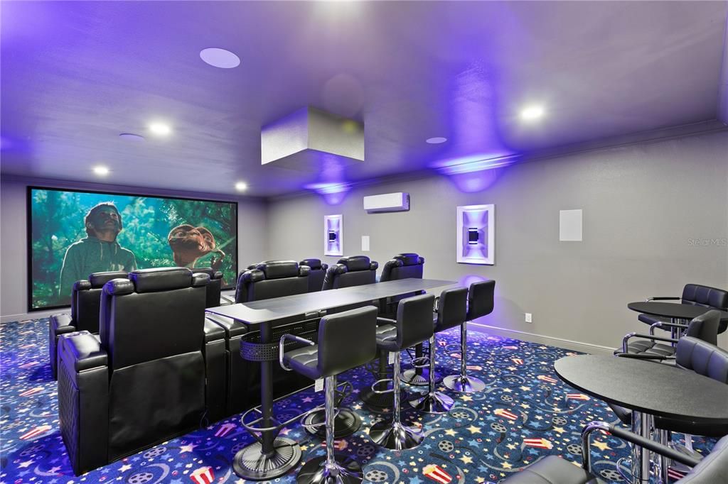 Interior, Projection Screen, Recessed Lighting, Theatre Room