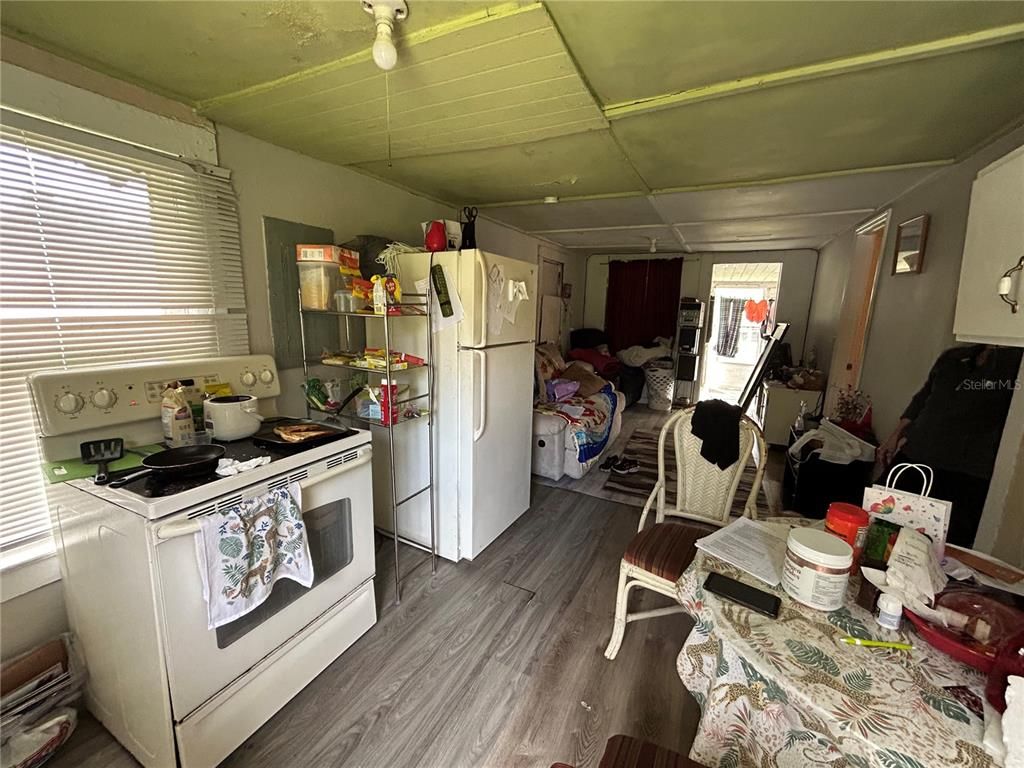 Interior, Kitchen, Wood Texture Flooring