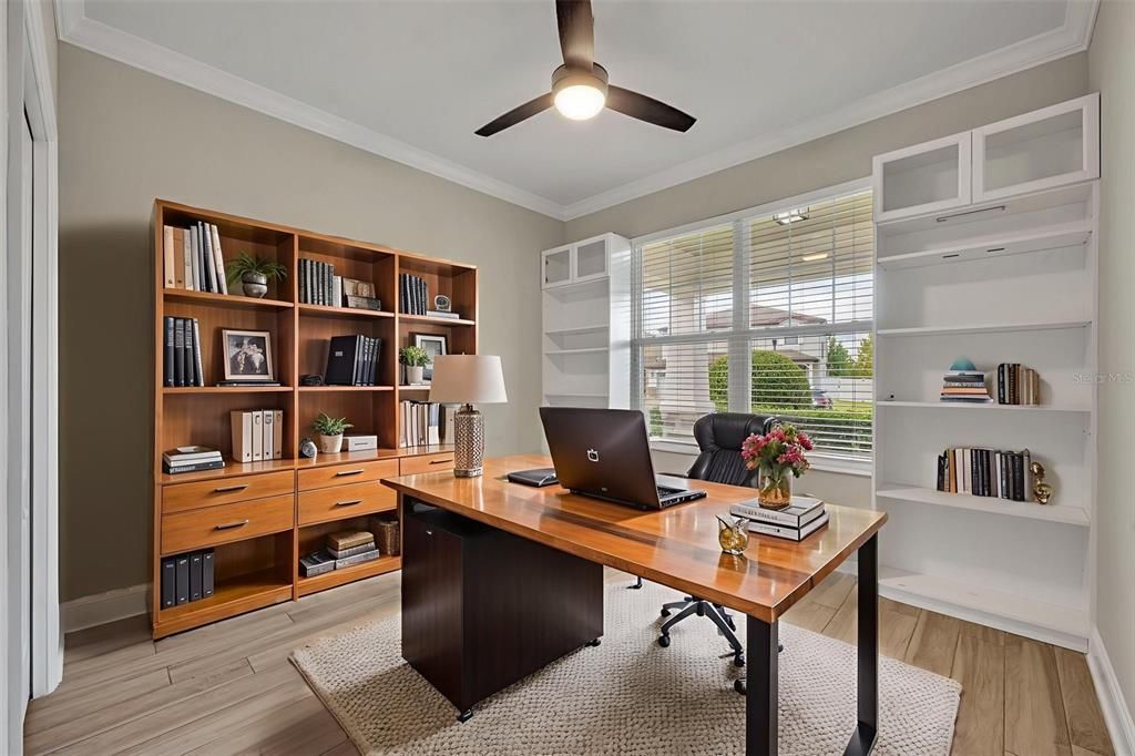 Home Office, Interior, Wood Texture Flooring