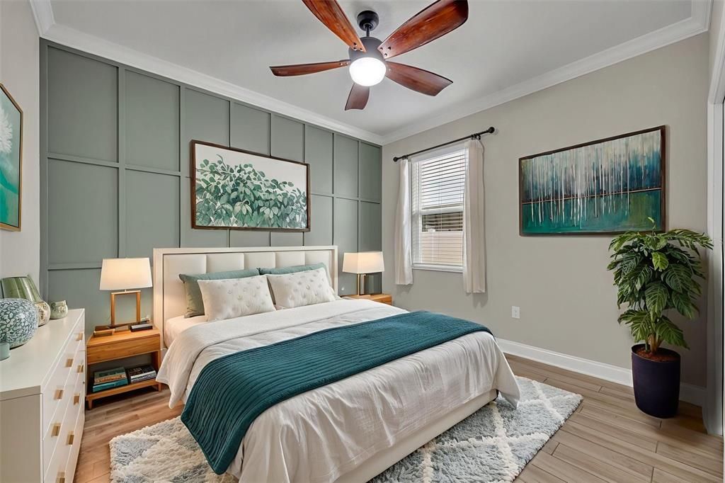 Bedroom, Interior, Wood Texture Flooring
