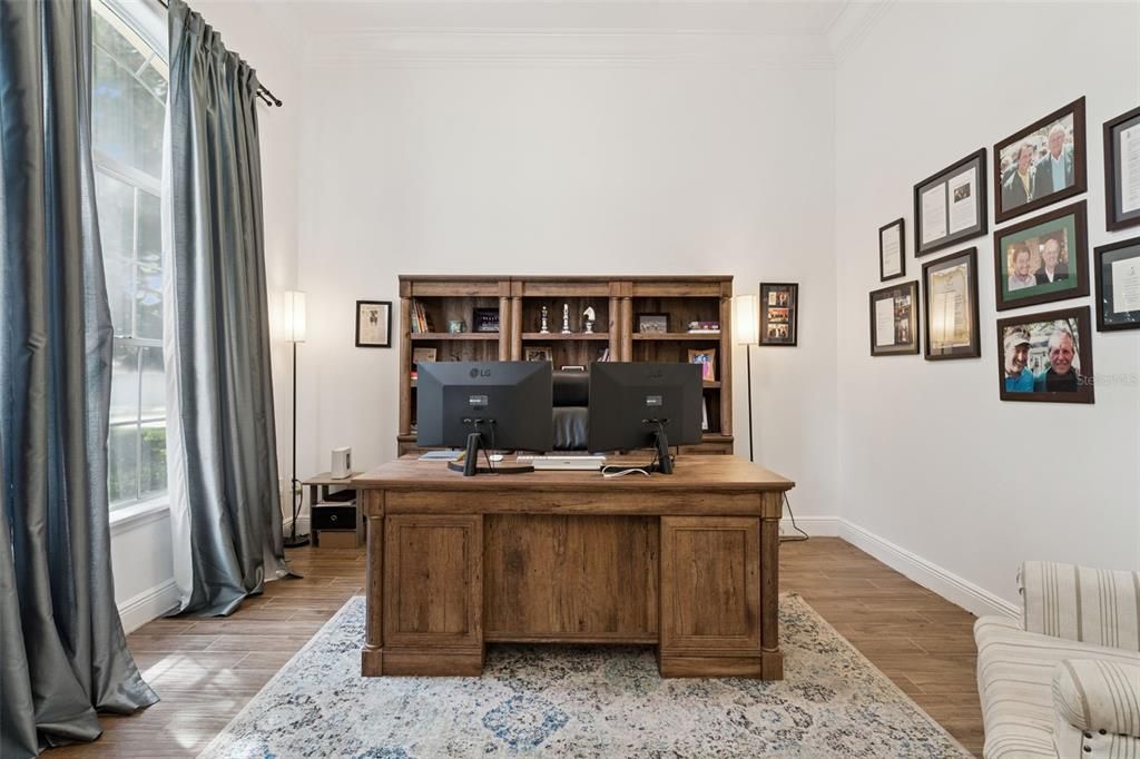 Home Office, Interior, Wood Texture Flooring