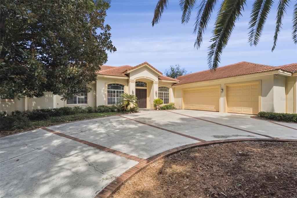 Attached, Backyard, Exterior, Facade, Mediterranean