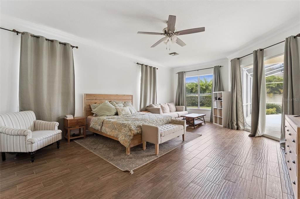 Bedroom, Interior, Wood Texture Flooring