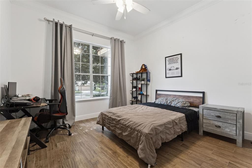 Bedroom, Home Office, Interior, Wood Texture Flooring