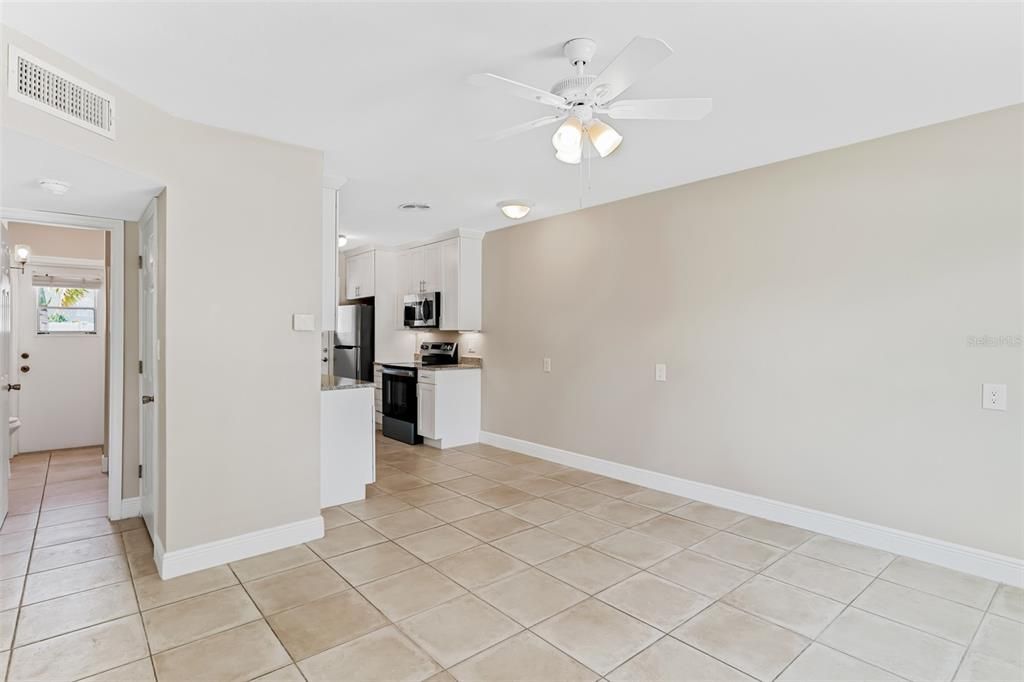Empty room, Interior, Kitchen, Stainless Steel Appliances