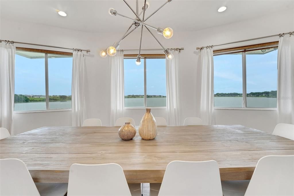 Dining room, Interior, Pendant Lights, Recessed Lighting, Water