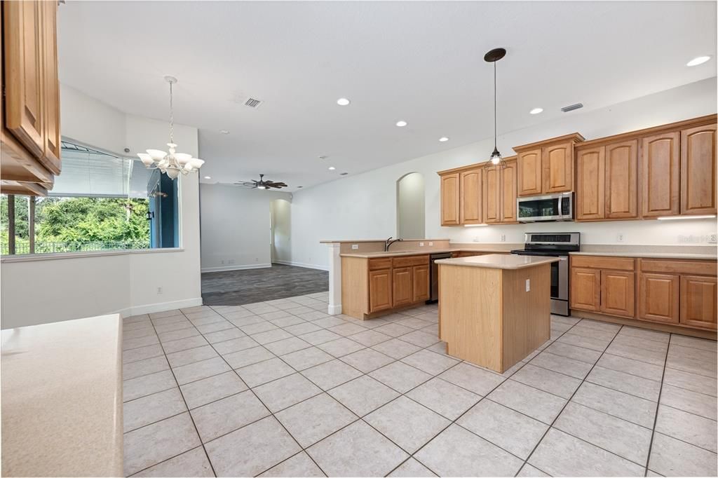 Chandelier, Interior, Kitchen, Pendant Lights, Recessed Lighting