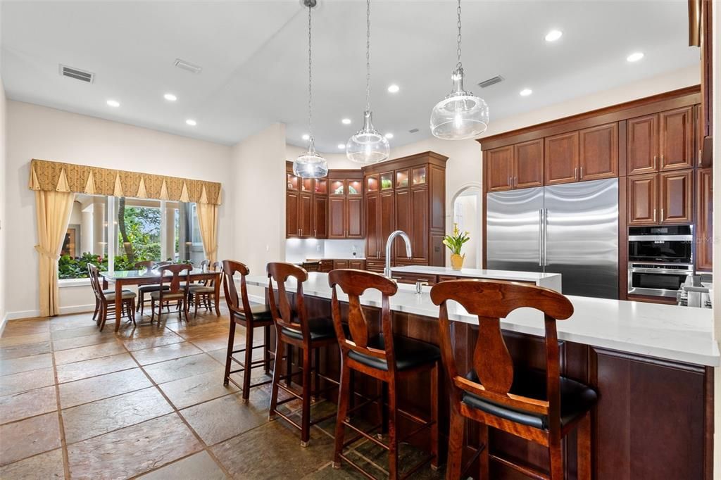 Dining room, Interior, Kitchen, Pendant Lights, Recessed Lighting, Stainless Steel Appliances