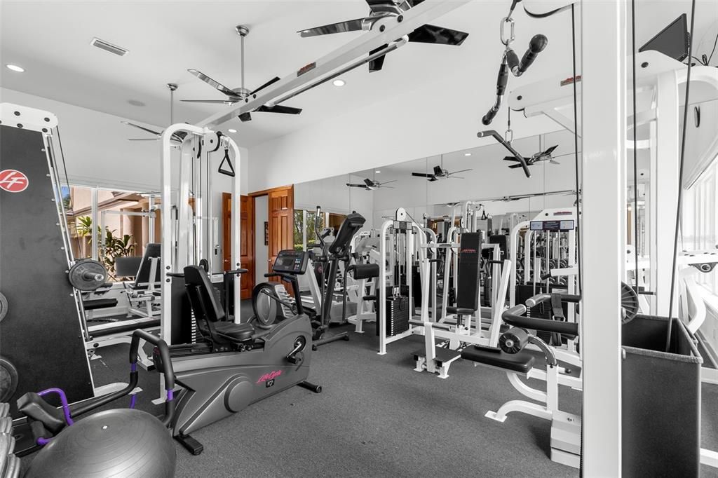 Fitness Equipment, Gym, Interior, Recessed Lighting
