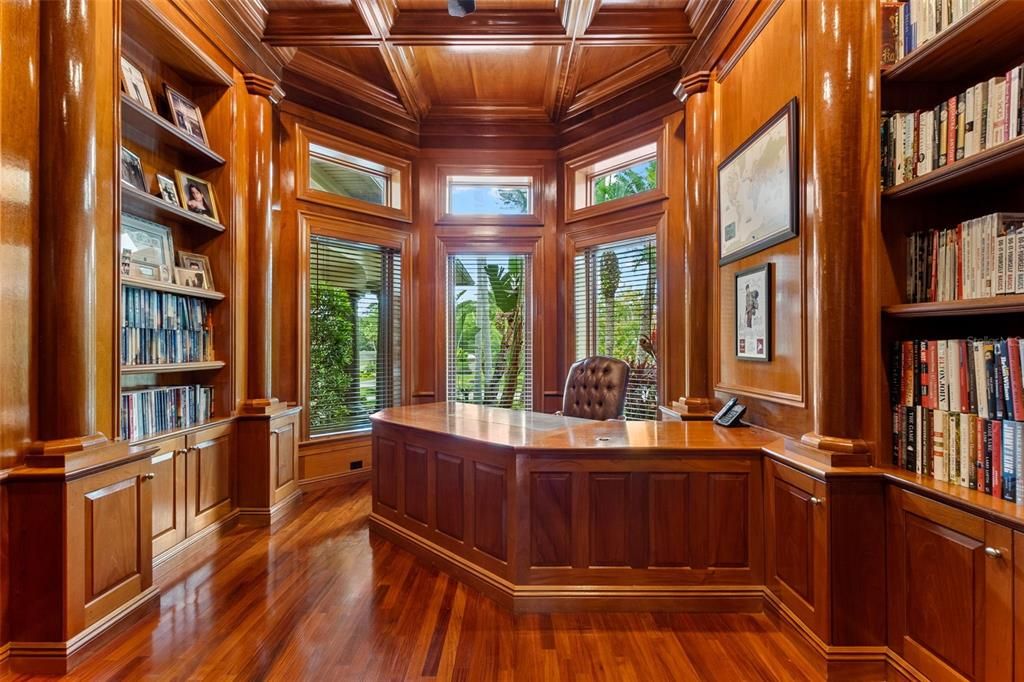 Home Office, Interior, Wooden Beams, Wooden Ceilings, Wood Texture Flooring, Wooden Walls