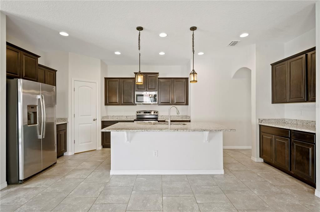 Interior, Kitchen, Pendant Lights, Recessed Lighting, Stainless Steel Appliances