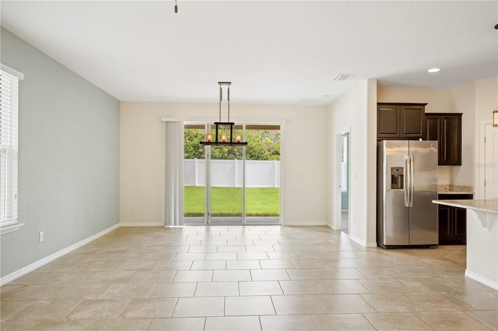 Empty room, Interior, Kitchen, Pendant Lights, Recessed Lighting, Stainless Steel Appliances