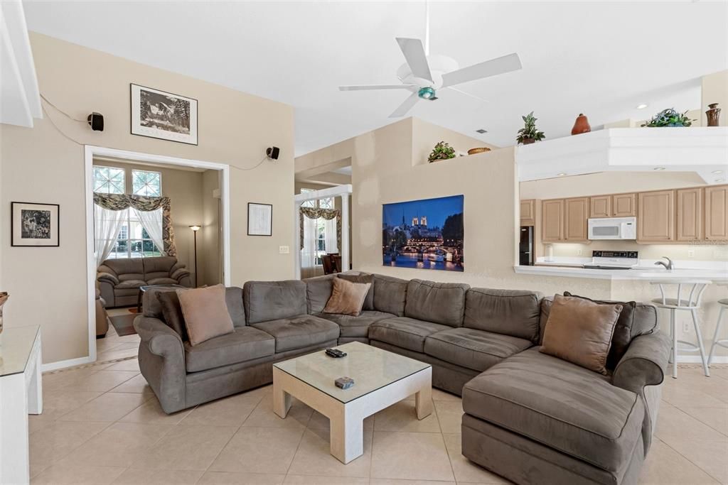 Interior, Kitchen, Living room, Recessed Lighting