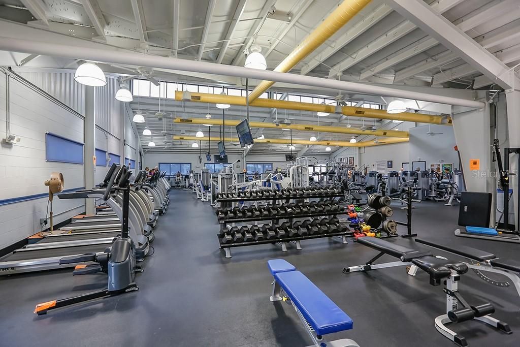 Fitness Equipment, Gym, Interior, Pendant Lights