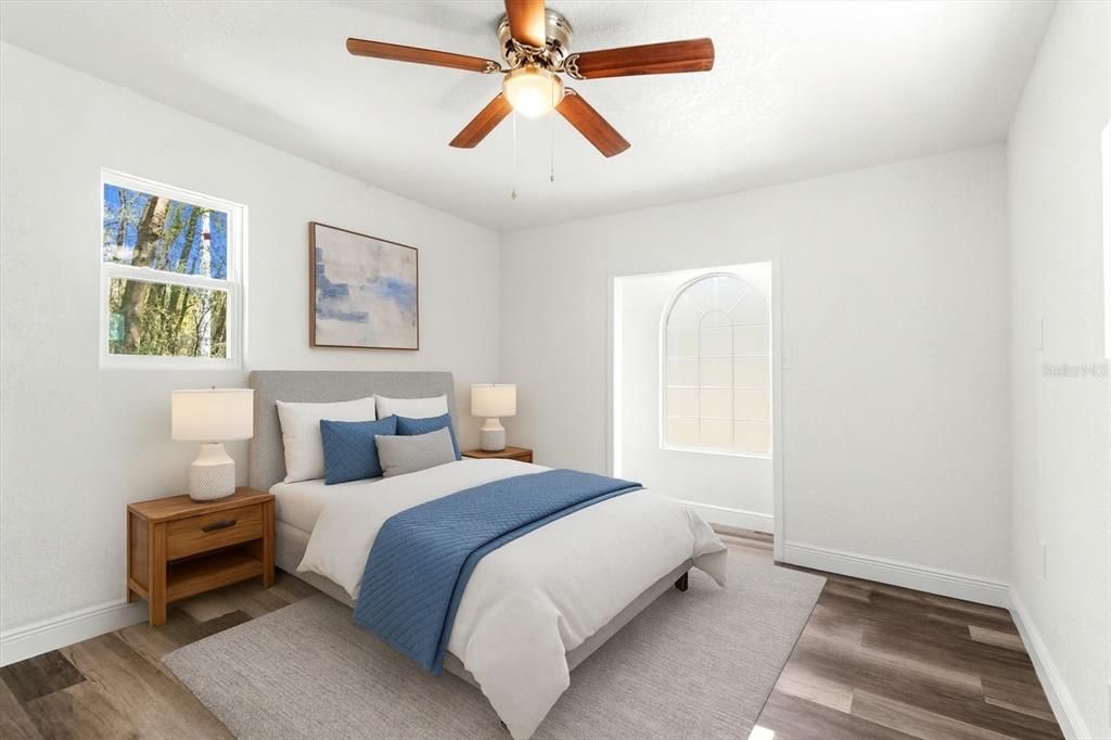Bedroom, Interior, Wood Texture Flooring