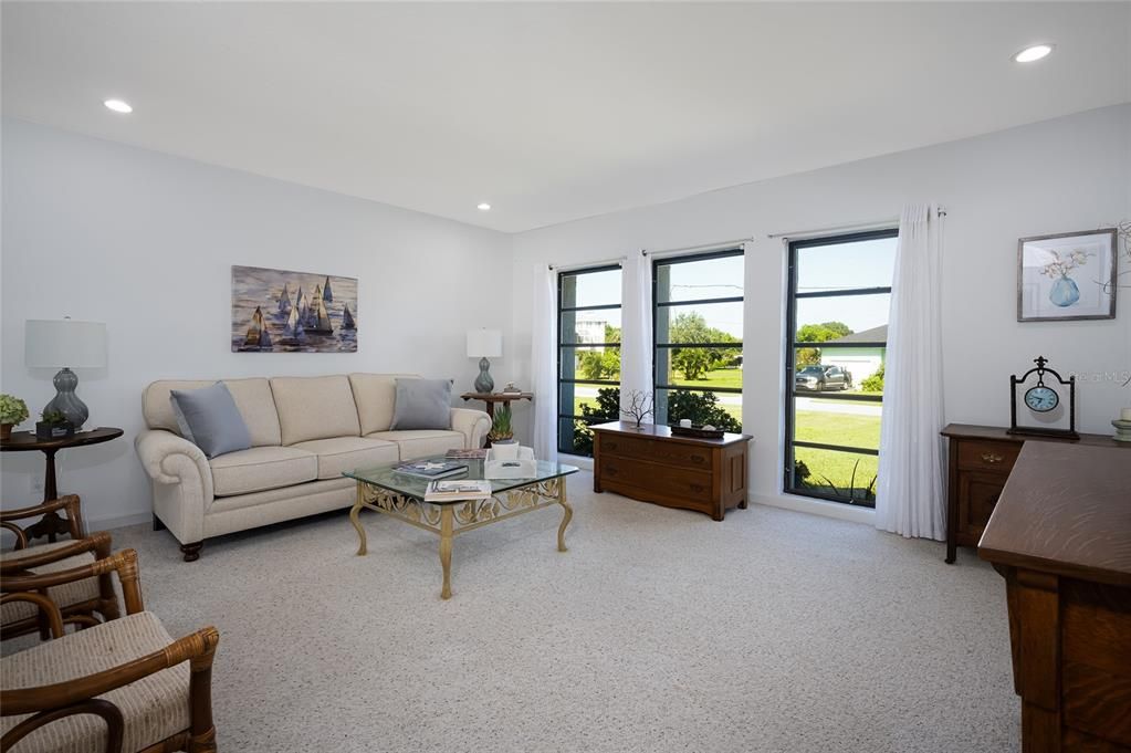 Interior, Living room, Recessed Lighting