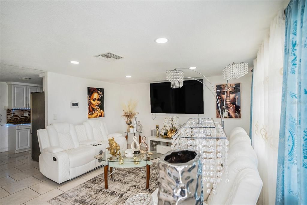 Interior, Living room, Recessed Lighting