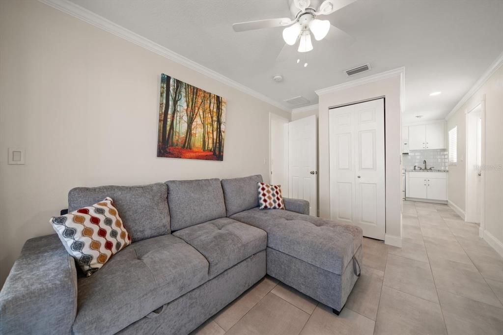 Interior, Kitchen, Living room, Recessed Lighting