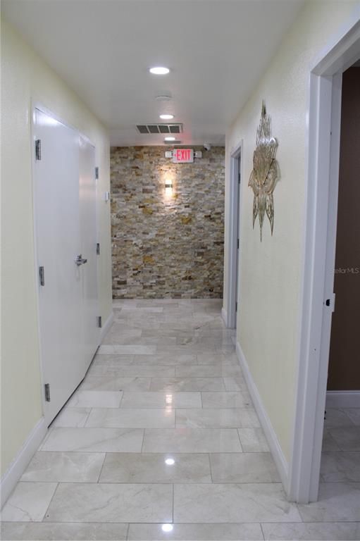 Interior, Marble, Recessed Lighting, Stone Walls