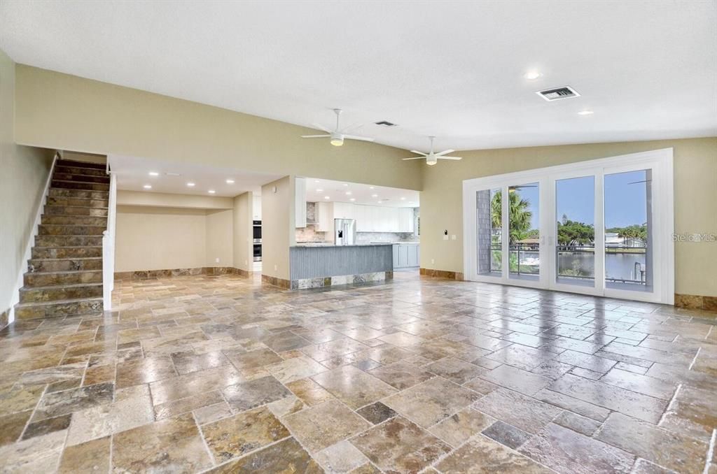 Empty room, Interior, Kitchen, Recessed Lighting