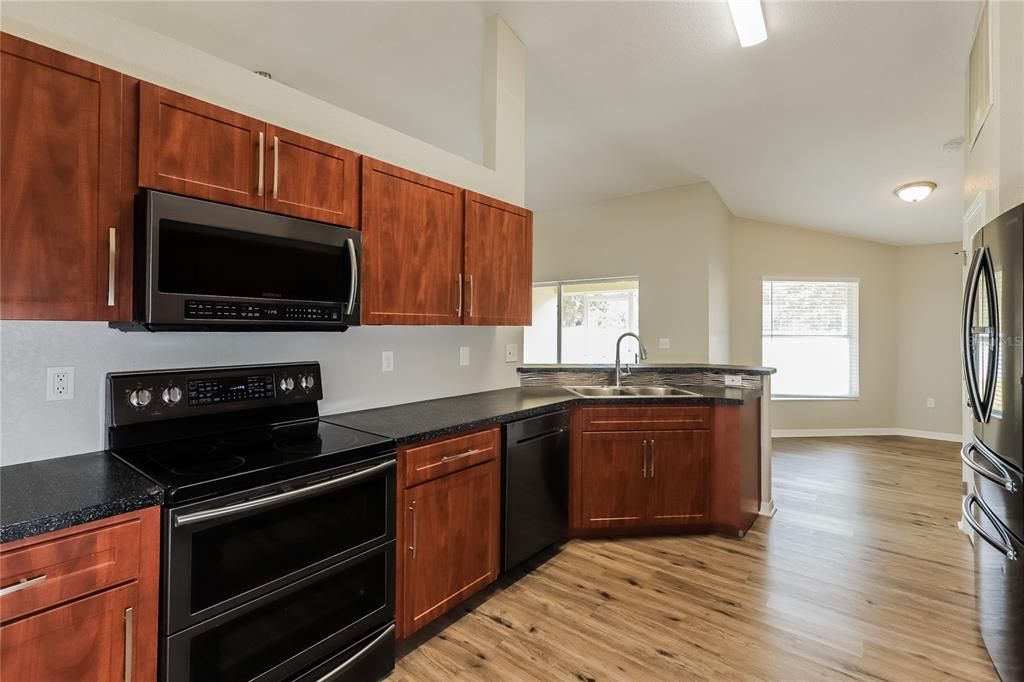Interior, Kitchen, Wood Texture Flooring