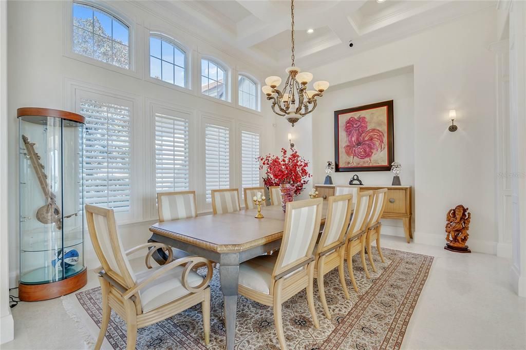Chandelier, Dining room, Interior, Recessed Lighting