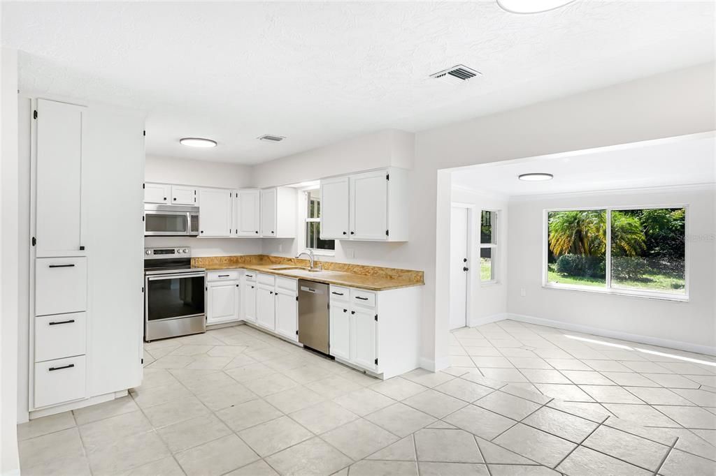 Interior, Kitchen, Recessed Lighting, Stainless Steel Appliances