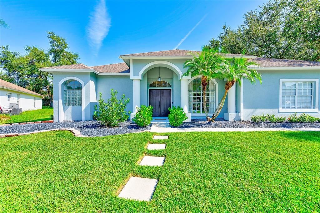 Backyard, Exterior, Facade, Mediterranean