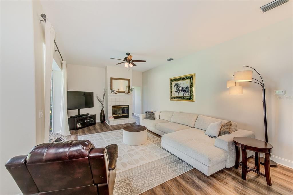 Fireplace, Interior, Living room, Wood Texture Flooring