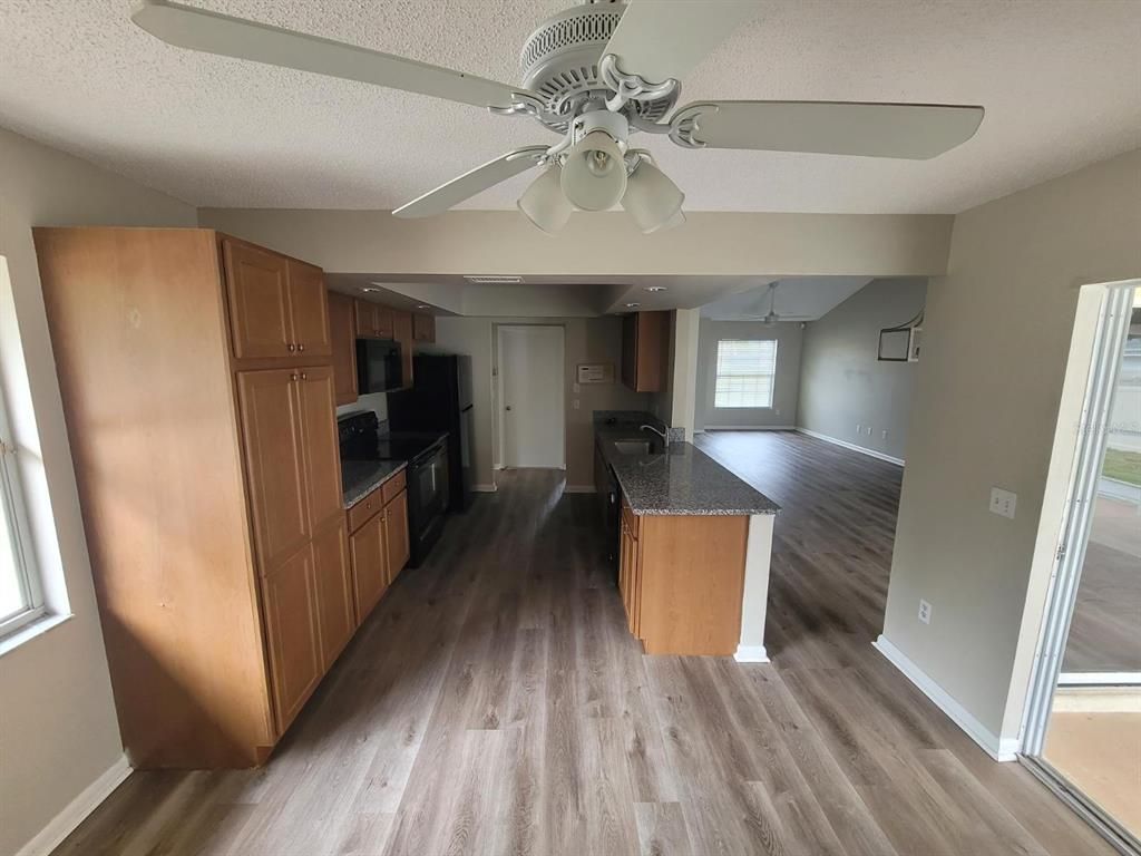 Interior, Kitchen, Wood Texture Flooring